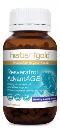 HerbsofGold Resveratrol/ Золотой РЕСВЕРАТРОЛ ДЛЯ ЗДОРОВЫХ СОСУДОВ И ОМОЛОЖЕНИЯ ОРГАНИЗМА 60 капс., Австралия