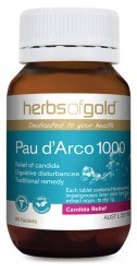 HerbsofGold Вытяжка из коры муравьиного дерева от бактериальных инфекций, Кандиды и Грибка 60 табл., Австралия