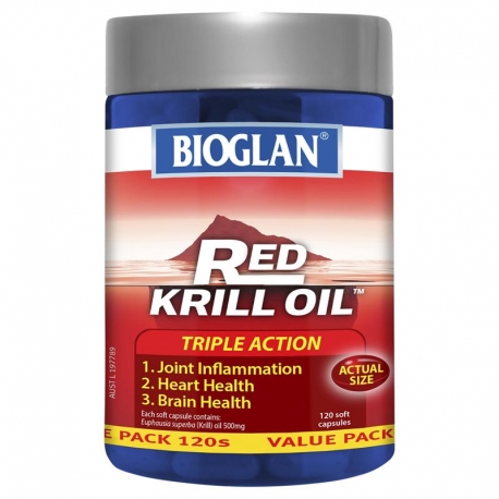 BIOGLAN Масло Криля Омега-3 тройная сила, 500мг х 120 капс., Австралия